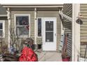 Rear entrance with patio and storage at 1112 N Five Points Rd, Greenwood, IN 46143