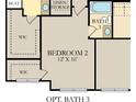 Detailed floor plan illustrating layout of bedroom with walk-in closets, linen storage, and attached bathroom at 15377 Manderley St, Fishers, IN 46040