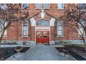 Detailed brick entryway featuring the year 1873 and a covered portico at 714 Buchanan St # 17, Indianapolis, IN 46203