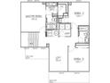 Upstairs floor plan with Primary bedroom, two bedrooms, two bathrooms, and loft at 1934 Black Oak Dr, Shelbyville, IN 46176