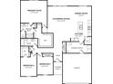 Detailed floor plan showcasing the home's layout, including the primary suite, gathering room, and kitchen at 661 W 500 S, Greenfield, IN 46140