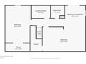 Basement floorplan with 3 bedrooms, bathroom, laundry room, and finished basement at 135 Boring Pl, Martinsville, IN 46151