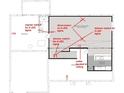 Basement floor plan featuring a finished lower level, wet bar, and lighting control details at 6778 Renoir Way, Avon, IN 46123