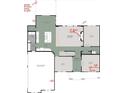 Detailed floor plan layout for the first floor, showcasing the kitchen, Gathering room, and three-car garage at 6778 Renoir Way, Avon, IN 46123