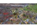 Aerial view of property highlighting proximity to Grandview Golf Course at 208 Northshore Blvd, Anderson, IN 46011