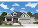 Charming single-Gathering home with a two-car garage, inviting porch, and manicured lawn on a sunny day at 19868 Chatham Shore Ln, Westfield, IN 46074
