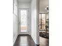 Bright entryway with hardwood floors and a clear view to the living area at 924 Prospect St, Indianapolis, IN 46203
