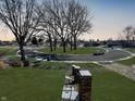 A view from the house to the cul-de-sac in a charming, quiet, residential neighborhood at 256 Ringwood Way, Anderson, IN 46013