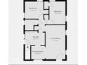Floor plan showcasing bedrooms, living room, kitchen, and dining room with respective square footage at 3829 N Temple Ave, Indianapolis, IN 46205