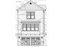 Two-story house elevation showcasing detailed window design, roofline, and double-door garage at 15407 Mystic Rock Dr, Carmel, IN 46033