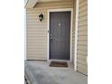 Close up of front door with a digital keypad and black door furniture at 5455 Lalista Ct, Indianapolis, IN 46254