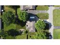Birds eye view of single Gathering home with large backyard and surrounding neighborhood at 1231 S Catherwood Ave, Indianapolis, IN 46203