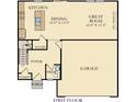 Floorplan of the first floor at 2010 Foothill Dr, Greenfield, IN 46140