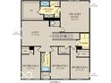 Second floor plan featuring the owner's suite, loft, three additional bedrooms, and laundry at 1582 Covington Blvd, Franklin, IN 46131
