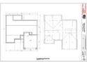 Home foundation and roof plan outlining the structural layout with garage and other features at 4719 Malus Blvd, Anderson, IN 46011