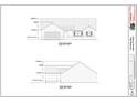 Detailed front elevation rendering showcases the architectural design and dimensions of the property at 4723 Malus Blvd, Anderson, IN 46011