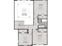 Upstairs floor plan with four bedrooms, hall bath and two-story Gathering room at 618 Firefly Ct, Greenfield, IN 46140