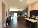 Spacious living room with high ceilings and an open floor plan at 10217 Caprock Canyon Dr, Indianapolis, IN 46229