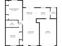 Detailed floorplan showcasing the layout of the house, including the dimensions of each room at 120 Saratoga Way, Anderson, IN 46013
