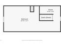 Upstairs floor plan showing a large bedroom and closet at 1467 N Euclid Ave, Indianapolis, IN 46201