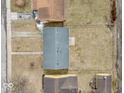 Aerial view of the roof of a single story home and fenced in backyard at 2714 Manlove Ave, Indianapolis, IN 46218