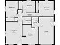 Layout showcasing the arrangement of bedrooms, living spaces, kitchen, and bathrooms at 3130 Elizabeth St, Indianapolis, IN 46234