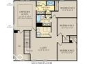 Layout of second floor including owner's suite, owner's bath, bedrooms, bathrooms, laundry, and loft at 7231 Estes Dr, Indianapolis, IN 46239