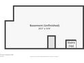 Basement Layout showing Unfinished area at 912 Harlan St, Indianapolis, IN 46203