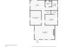 A detailed floor plan displaying the layout and dimensions of a home at 912 Harlan St, Indianapolis, IN 46203