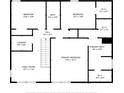 Upstairs floor plan shows primary bedroom with ensuite bath and walk-in closets, bedrooms and laundry at 9034 Faulkner Dr, Indianapolis, IN 46239