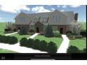 Rendering of a beautifully landscaped two-story home with stone accents and a cozy chimney at 6673 Beekman Pl # Ste A, Zionsville, IN 46077