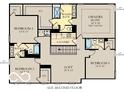 Alternate second floor plan featuring the owner's suite, three additional bedrooms, a loft, and a laundry room at 587 Mccaffrey Cir, Westfield, IN 46074