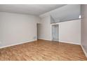 Spacious living room with hardwood floors and neutral walls is the perfect blank canvas at 11363 Kristen Ln, Indianapolis, IN 46235
