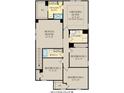 Second floor plan featuring 4 bedrooms, 2 bathrooms, bonus room, owner's suite, walk-in closets, and laundry at 1439 Bellows Ave, Franklin, IN 46131