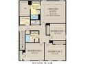 Second floor plan featuring the owner's suite, three additional bedrooms, two bathrooms, and a laundry room at 3745 Cantebury Dr, Franklin, IN 46131