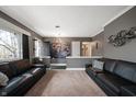 A spacious living room boasting carpet flooring and sleek, modern decor at 1020 E 51St St, Indianapolis, IN 46205