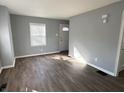 Well-lit open floor plan featuring sleek floors and neutral paint at 2001 Glenridge Dr, Indianapolis, IN 46218