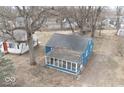 Aerial view of a charming home showcasing its layout and the surrounding landscape and yard at 2370 N Moreland Ave, Indianapolis, IN 46222
