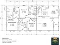 Detailed floor plan showcases the layout of this home with 3 bedrooms, 2 baths and an open living area at 306 Hamilton St, Fortville, IN 46040