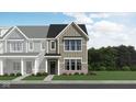 New home exterior elevation featuring stone accents, vertical siding, and dark trim at 2674 Marjorie Ln, Plainfield, IN 46168