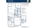 Rosewood floorplan featuring 3 bedrooms, 2 bathrooms, flex room, and 2-car garage at 2872 Piper Pl, Plainfield, IN 46168