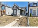 Charming gray two-story home with manicured lawn and inviting curb appeal on a sunny day at 569 N Tacoma Ave, Indianapolis, IN 46201