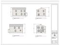 Architectural elevations showing exterior views of new construction project at 35 N Keystone Ave, Indianapolis, IN 46201