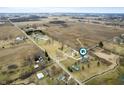 Beautiful aerial view showcasing the property nestled in a serene neighborhood at 3949 W 250 N, Anderson, IN 46011