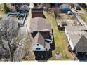 An aerial view shows the home and its expansive yard at 207 E Wall St, Advance, IN 46102