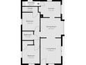 Floor plan showing the layout of the house with the location of the rooms at 3610 Robson St, Indianapolis, IN 46201