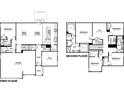 Layout of the first and second floor of the home, showing the number of bedrooms and baths at 2340 Pine Valley Dr, Plainfield, IN 46168