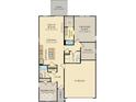 Open-concept floor plan with a combined living, dining, and kitchen area, as well as a large primary suite at 19574 Boulder Brook Ln, Westfield, IN 46074