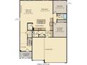 First floor plan featuring a great room, kitchen, dining, study, guest suite, and a two-car garage at 5840 Sunstone Rd, Indianapolis, IN 46239