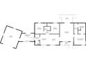 Detailed floorplan with dimensions showcasing the layout of the house and garage at 2556 Autumn Lake Dr, Anderson, IN 46017